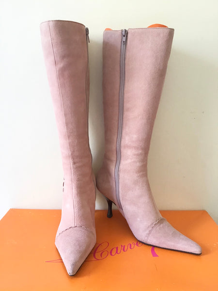 Light pink suede outlet boots