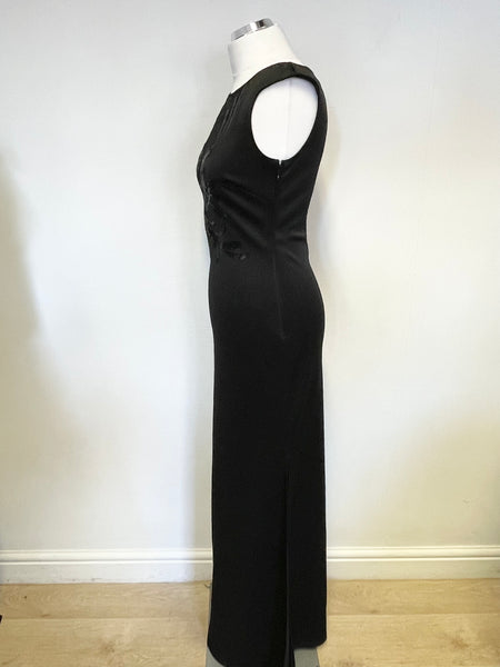 Lipsy black sales long evening dress