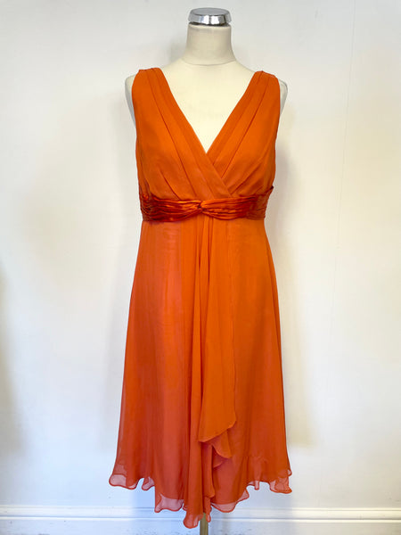 Silk on sale dress orange