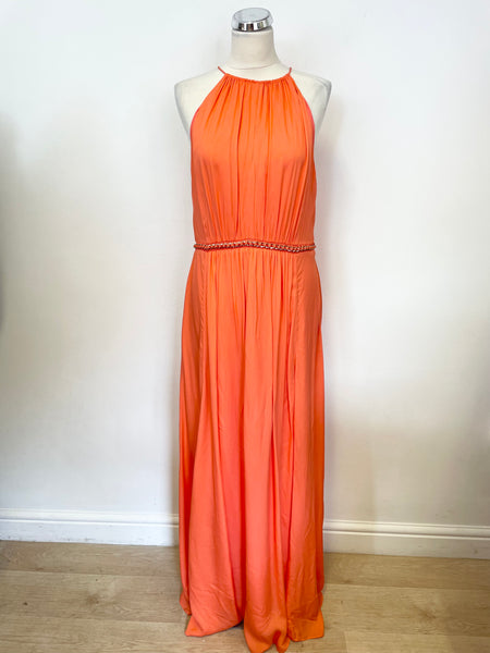 Karen millen store orange maxi dress