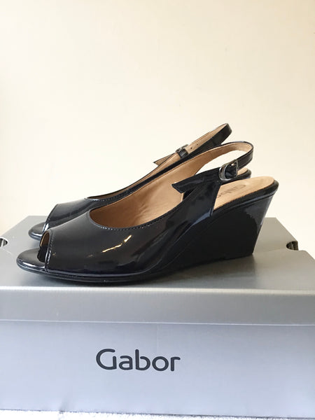 Gabor hot sale navy wedges