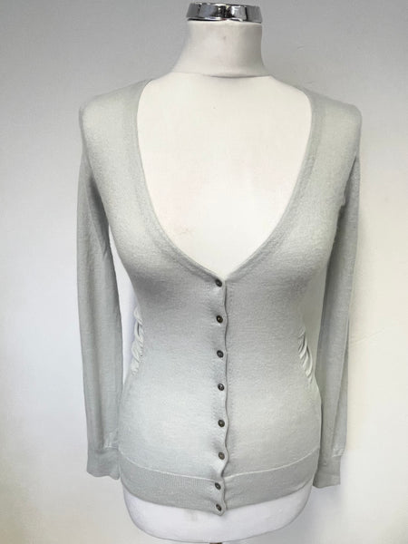 WHISTLES PALE DUCKEGG CASHMERE & SILK TRIM CARDIGAN SIZE 1 UK 8 – Whispers  Dress Agency
