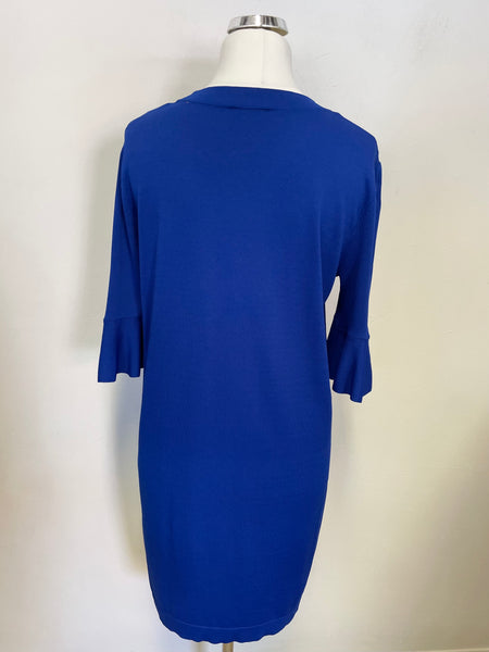 Royal blue shift shop dress with sleeves