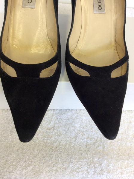 Jimmy choo black suede sales heels