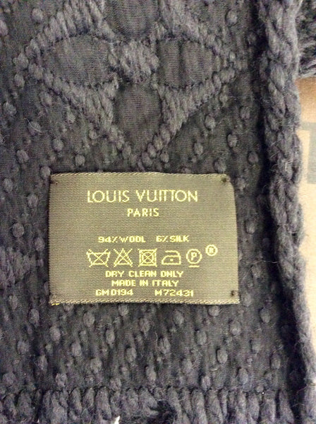 Louis Vuitton Monogram Logomania Wool Scarf in Anthracite