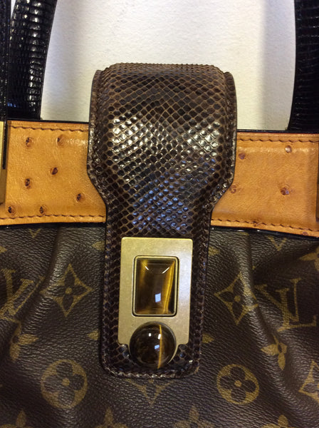 Louis Vuitton Monogram Canvas and Leather with Snakeskin and Ostrich Trim  Limited Edition Oskar Waltz Bag Louis Vuitton