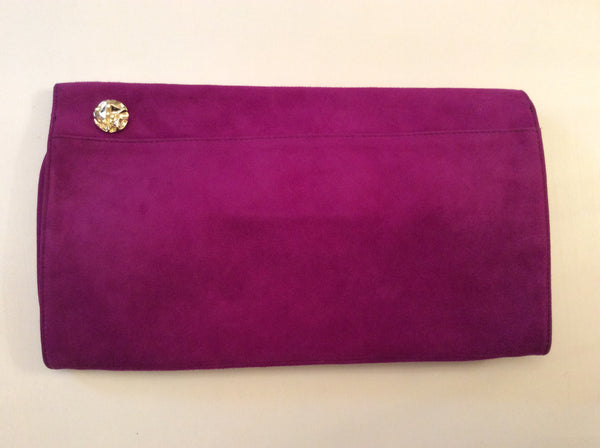 Rose pink hotsell suede clutch bag