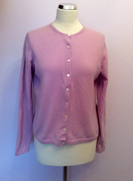 Lilac cashmere outlet cardigan