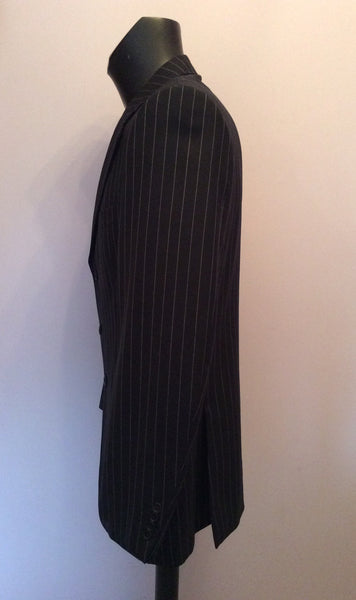 Aquascutum Charcoal Pinstripe Wool Suit Jacket Size 42L Whispers