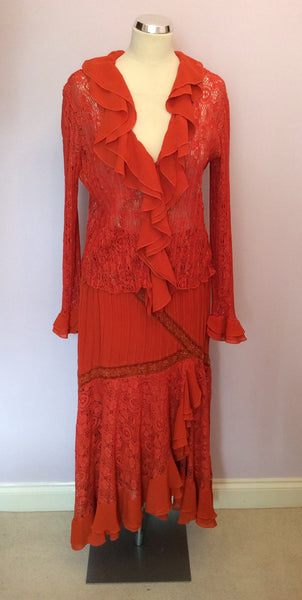 Orange sale lace cardigan