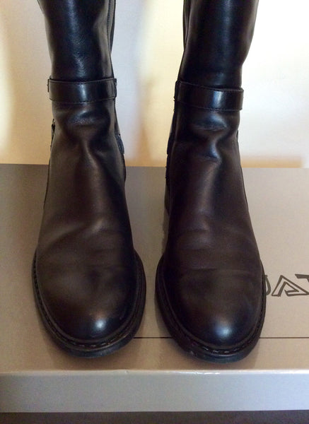 Brand New Russell Bromley Aquatalia Black Leather Boots Size 7.5 41