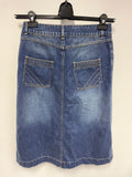 WHISTLES BLUE DENIM BUTTON FRONT SKIRT SIZE 10