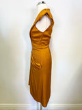 REISS OLGA MARIGOLD SLEEVELESS GATHERED SKIRT SHEATH DRESS SIZE 4