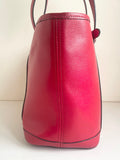 LK BENNETT RED LEATHER TOTE SHOULDER BAG