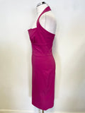 BRAND NEW DIVA RASPBERRY PINK HALTER NECK BODYCON DRESS SIZE L