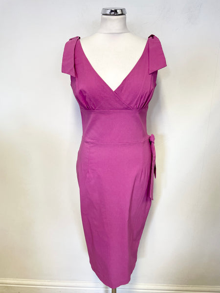 DIVA PINK TIE TRIMS SLEEVELESS BODYCON DRESS SIZE XL