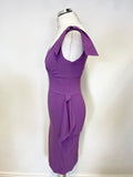 DIVA PURPLE TIE TRIMS SLEEVELESS BODYCON DRESS SIZE L