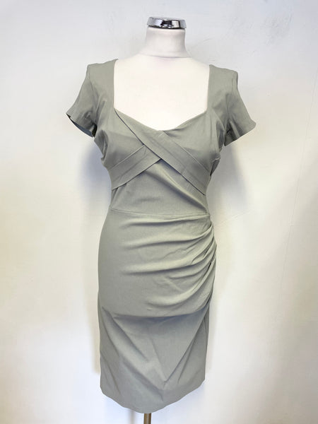 DIVA CATWALK LIGHT GREY SHORT SLEEVED BODYCON DRESS SIZE L