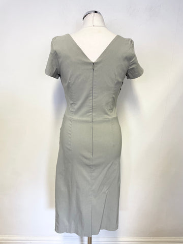 DIVA CATWALK LIGHT GREY SHORT SLEEVED BODYCON DRESS SIZE L