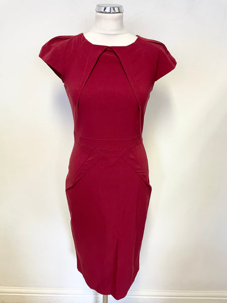 NEW DIVA CATWALK BURGUNDY CAP SLEEVED STRETCH BODYCON DRESS SIZE XL