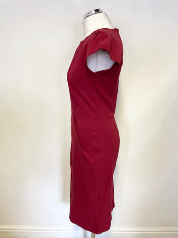 NEW DIVA CATWALK BURGUNDY CAP SLEEVED STRETCH BODYCON DRESS SIZE XL