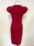 NEW DIVA CATWALK BURGUNDY CAP SLEEVED STRETCH BODYCON DRESS SIZE XL