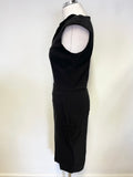 DIVA BLACK SLEEVELESS SHAPED HEM BODYCON DRESS SIZE L