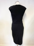 DIVA BLACK SLEEVELESS SHAPED HEM BODYCON DRESS SIZE L