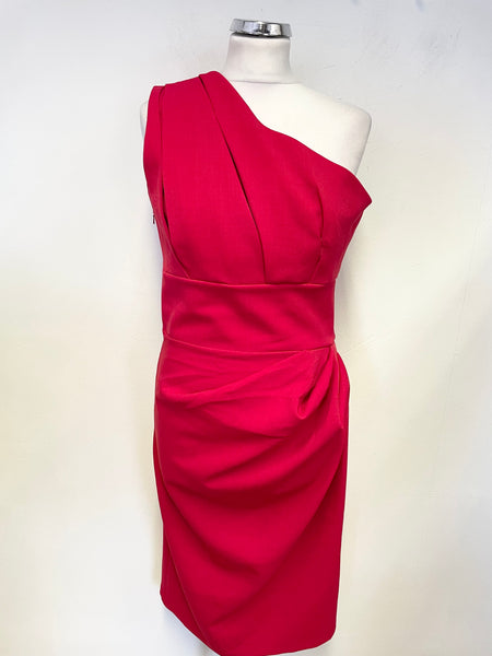 DIVA CATWALK RED ONE SHOULDER PENCIL DRESS  SIZE XL