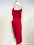 DIVA CATWALK RED ONE SHOULDER PENCIL DRESS  SIZE XL