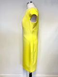 BRAND NEW HYBRID ILONA YELLOW CAP SLEEVED PENCIL DRESS  SIZE 14