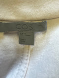 COS CREAM COTTON JERSEY OVERSIZE EDGE TO EDGE COAT SIZE M