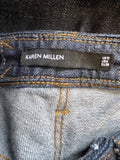 KAREN MILLEN BLUE DENIM SKINNY LEG MID RISE JEANS SIZE 10