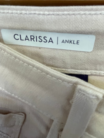 BRAND NEW NOT YOUR DAUGHTERS CLARISSA BLUSH MID RISE ANKLE GRAZER JEANS SIZE 8 UK 12