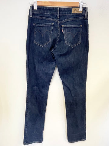 LEVIS BOLD CURVE BLUE DENIM STRAIGHT LEG LOW RISE JEANS SIZE 28