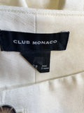 CLUB MONACO IVORY LINEN BLEND PLEATED MIDI LENGTH SHORTS SIZE 4 UK 8