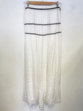 MOUTAKI WHITE & BLACK EMBROIDERED MAXI SKIRT SIZE S/M