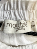 MOUTAKI WHITE & BLACK EMBROIDERED MAXI SKIRT SIZE S/M