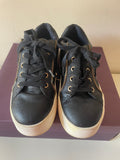 CARVELA JUXTOPOSE BLACK PLATFORM SOLE SNEAKERS SIZE 5/38