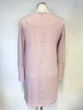 ADRIENNE VITTADINI PINK BOAT LONG SLEEVED FLARED CUFF SHIFT DRESS SIZE 8