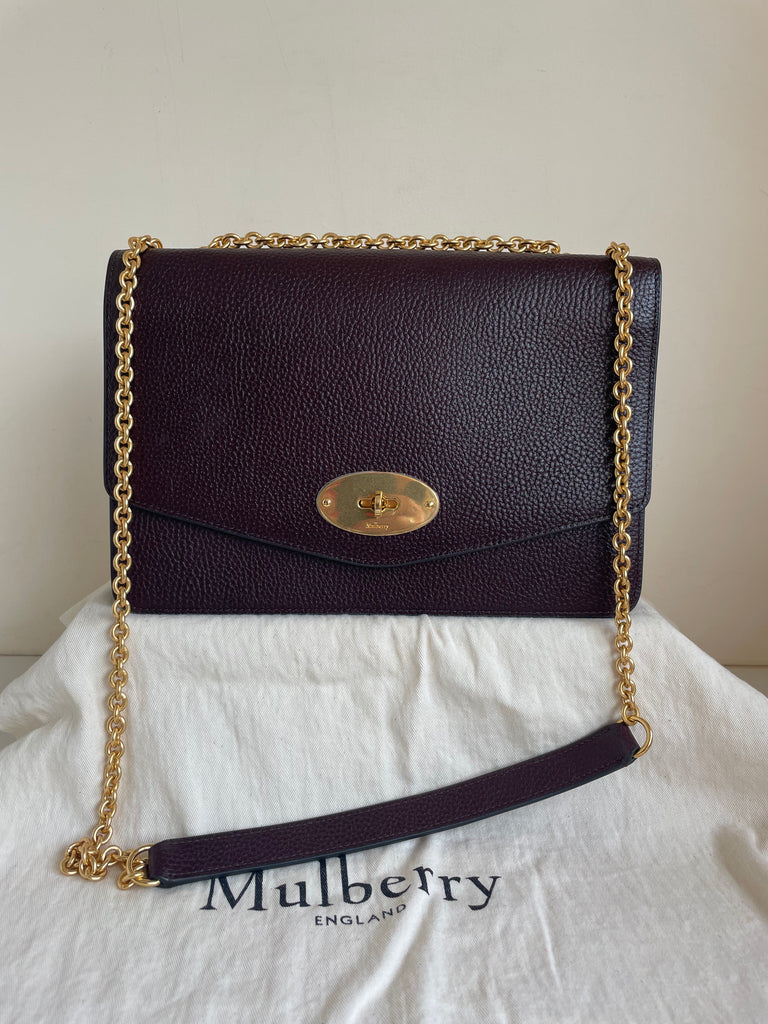 Mulberry Long Continental Flap Purse Wallet in Oxblood Grain Vegetable  Tanned Leather - SOLD