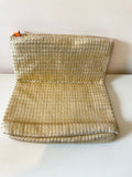 BRAND NEW JOHN LEWIS GOLD WOVEN FOLD OVER CLUTCH BAG