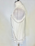 NINE BY SAVANNAH MILLER WHITE LACE TRIMMED CAMISOLE TOP SIZE 16