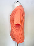 TED BAKER MIARNA CORAL SCOOP NECK SHORT SLEEVED T SHIRT SIZE 3 UK 12/14