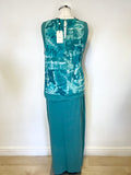 BRAND NEW SANDWICH TURQUOISE MAXI SKIRT &PRINT TOP SIZE 10/M