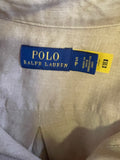 BRAND NEW RALPH LAUREN POLO CAMEL LINEN SHIRT SIZE S/P