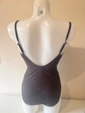 MIRACLESUIT BROWN SNAKESKIN SHIMMER SKIN TRIM SLIMMING SWIMSUIT SIZE 12