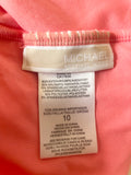 MICHAEL KORS CORAL PINK UNDER WIRED CUP SWIMSUIT SIZE 10