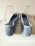 LK BENNETT LIGHT BLUE SUEDE BALLET PUMPS SIZE 7/41