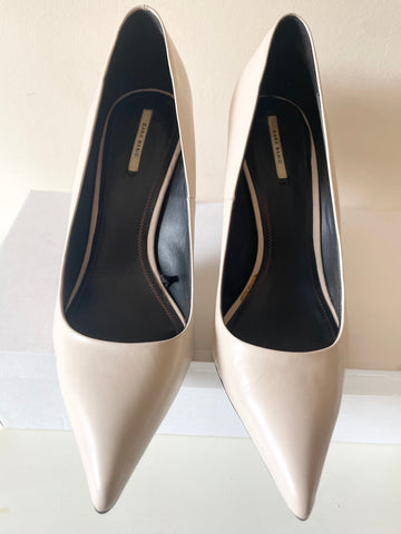 Zara Cream High Heeled Court Shoes Size 7.5/41